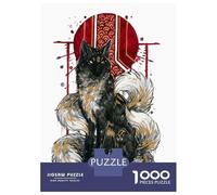 Jigsaw Puzzle for Adults 1000 Pieces Kitsune Puzzles for Adults Relax Games Pattern Assembly for Is Ideal As A Gift 52x38cm/1000pcs