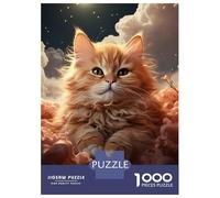 Jigsaw Puzzle for Adults 1000 Pieces Kitten On Fluffy Clouds Adult Jigsaw Puzzle Hands-on Game Pattern Assembly Unique Gifts for Birthday And Christmas 70x50cm/1000pcs