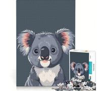 Jigsaw Puzzle for Adults 1000 Pieces Koala Retro Minimal Family Game Interesting Stress Reduction Unique Challenge Game 38x52cm