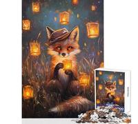 Jigsaw Puzzle for Adults 1000 Pieces Lantern Lights And Fox Toy Wall Decor Birthday Gifts Impossible Game Difficult And Challenge size 50x75cm
