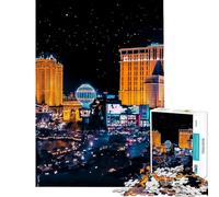 Jigsaw Puzzle for Adults 1000 Pieces Las Vegas Challenging To Complete For Family Fun Toy Wall Decor for 14+ Puzzle Game Offered (38x26cm)