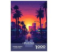 Jigsaw Puzzle for Adults 1000 Pieces Las Vegas Sunset Cityscape Jigsaw Puzzle Brain Teaser Game Stress Reliever Birthday And Unique Gifts 70x50cm/1000pcs