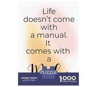 Jigsaw Puzzle for Adults 1000 Pieces, Life Doesnt Come With Mom Artwork, Stress Relief Activity, Gift for Adults, Durable Puzzle Pieces, 52x38cm/1000pcs