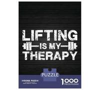 Jigsaw Puzzle for Adults 1000 Pieces Lifting Is My Therapy Puzzles for Adults Relax Games Pattern Assembly for Is Ideal As A Gift 38x26cm/1000pcs