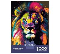 Jigsaw Puzzle for Adults 1000 Pieces Lion Art Series Style 2 Puzzle for Adults Relaxing Games For Family Fun Difficult And Challenge 52x38cm/1000pcs