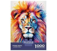 Jigsaw Puzzle for Adults 1000 Pieces Lion Close Up Portrait Jigsaw Puzzle Brain Teaser Game Stress Reliever Birthday And Unique Gifts 52x38cm/1000pcs