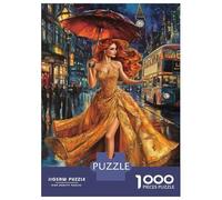 Jigsaw Puzzle for Adults 1000 Pieces London Rainy Night Woman Puzzle for Adults Fun Games Difficult Hard Birthday And Unique Gifts 70x50cm/1000pcs