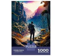 Jigsaw Puzzle for Adults 1000 Pieces Lone Traveler in Mountain Valley Puzzles for Adults Relax Games Pattern Assembly for Is Ideal As A Gift 52x38cm/1000pcs