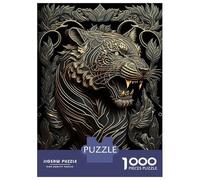 Jigsaw Puzzle for Adults 1000 Pieces Lord Golden Jungle Tiger Jigsaw for Adults Relax Games Hand Speed Race Difficult And Challenge 52x38cm/1000pcs