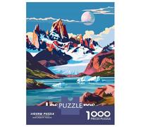 Jigsaw Puzzle for Adults 1000 Pieces, Los Glaciares National Park Argentina Artwork, Stress Relief Activity, Seasonal Gift Choice, Premium Puzzle Pieces, 52x38cm/1000pcs