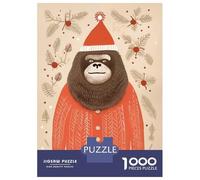 Jigsaw Puzzle for Adults 1000 Pieces Lovely Gorilla Xmas Teenager Puzzles Fun Games Analysis And Logic Difficult And Challenge 52x38cm/1000pcs