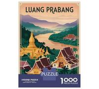 Jigsaw Puzzle for Adults 1000 Pieces, Luang Prabang Travel Artwork, Stress Relief Activity, Perfect Pieces, 38x26cm/1000pcs