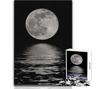 Jigsaw Puzzle for Adults 1000 Pieces Magical Evening on The Sea Peaceful And Satisfying Pastime Perfect Interlock Precision Cut Toy Size 38x26cm