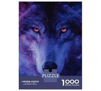 Jigsaw Puzzle for Adults 1000 Pieces Magical Wolf Portrait Jigsaw Puzzle Brain Teaser Game Stress Reliever Birthday And Unique Gifts 52x38cm/1000pcs