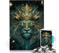Jigsaw Puzzle for Adults 1000 Pieces Majestic lion Help the brain exercise addictive toys to cultivate patience 26x38cm A Work of Art for 14+