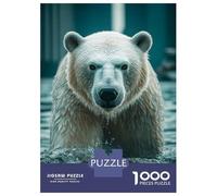 Jigsaw Puzzle for Adults 1000 Pieces Majestic Polar Bear Puzzle for Adults Family Game Improve Memory Parent-child Interaction 52x38cm/1000pcs