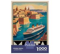 Jigsaw Puzzle for Adults 1000 Pieces Malta Travel Teenager Puzzles DIY Toys Precision Cutting Difficult And Challenge 52x38cm/1000pcs