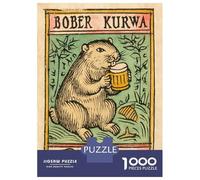 Jigsaw Puzzle for Adults 1000 Pieces Medieval Bober Kurwa Beaver Adult Jigsaw Puzzle Hands-on Game Pattern Assembly Unique Gifts for Birthday And Christmas 70x50cm/1000pcs