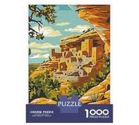 Jigsaw Puzzle for Adults 1000 Pieces, Mesa Verde National Park Artwork, Mindfulness Activity, Festive Season Fun, Premium Thick Cardboard, 38x26cm/1000pcs