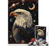 Jigsaw Puzzle for Adults 1000 Pieces Mighty Eagle Tarot Cards Toy Wall Decor Gift Birthday Practical Game with Fully Interlocking Randomly Shaped Pieces size 50x75cm
