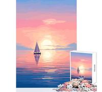 Jigsaw Puzzle for Adults 1000 Pieces Minimalist Sea Pixel Art Puzzle For Teenagers Pattern Assembly Wishlist with Santa Claus Challenging Game Gifts (50x75cm)