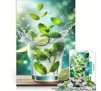 Jigsaw Puzzle for Adults 1000 Pieces Mojito Magic Mint Leaves Take Flight Educational Games Perfect Decoration Every Piece Is Unique 50x75cm