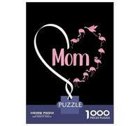 Jigsaw Puzzle for Adults 1000 Pieces, Mom Cute Flamingo Artwork, Creative Leisure Activity, Seasonal Gift Choice, Durable Puzzle Pieces, 38x26cm/1000pcs