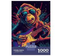 Jigsaw Puzzle for Adults 1000 Pieces Monkey Musician Teenager Puzzles Fun Games Analysis And Logic Difficult And Challenge 52x38cm/1000pcs