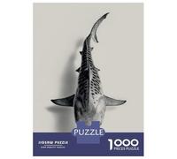 Jigsaw Puzzle for Adults 1000 Pieces Monochrome Shark Jigsaw Puzzle Relax Games Precision Cutting Parent-child Interaction 52x38cm/1000pcs