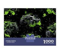 Jigsaw Puzzle for Adults 1000 Pieces Monster Truck Fabric by The Yard Adult Jigsaw Puzzle Hands-on Game Pattern Assembly Unique Gifts for Birthday And Christmas 38x26cm/1000pcs