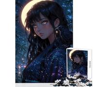 Jigsaw Puzzle for Adults 1000 Pieces Moonlit Raven︰ Eastern Mystique Educational Toy Funny Gift for Educational Game Difficult And Challenge Size 38x52cm