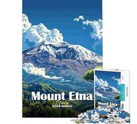 Jigsaw Puzzle for Adults 1000 Pieces Mount Etna Landscape Fun at Home Activities, Improve Memory Anti-Stress Toys for And from 14 Years And over (38x52cm)