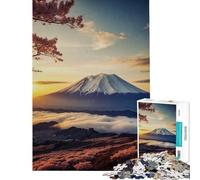Jigsaw Puzzle for Adults 1000 Pieces Mount Fuji Japan Fun at Home Activities, Improve Memory Relax Games for Ages 14 And over (50x75cm)