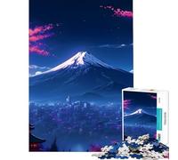 Jigsaw Puzzle for Adults 1000 Pieces Mount Fuji Japan Sakura Educational Game Learning Educational Toys Great Gifts And Toys for The Whole Family (Size 38x26cm)