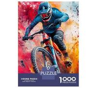 Jigsaw Puzzle for Adults 1000 Pieces Mountain Biker in Action Jigsaws for Adults Toy Wall Decor Improve Memory for Is Ideal As A Gift 70x50cm/1000pcs