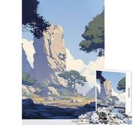 Jigsaw Puzzle for Adults 1000 Pieces Mountain Valley Landscape Anti-Stress Toys Gifts Ideas Hands-on Game Improving Love between Couples size 38x26cm