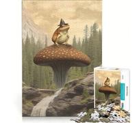 Jigsaw Puzzle for Adults 1000 Pieces Mushroom Frog Adventurer Educational Games Perfect Decoration Every Piece Is Unique 38x26cm