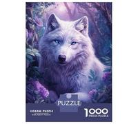 Jigsaw Puzzle for Adults 1000 Pieces Mystic Wolf in Bloom Teenager Puzzles Fun Games Analysis And Logic Difficult And Challenge 70x50cm/1000pcs