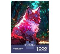 Jigsaw Puzzle for Adults 1000 Pieces Mystical Fox in Enchanted Forest Teenager Puzzles Fun Games Staycation Kill Time for Is Ideal As A Gift 38x26cm/1000pcs