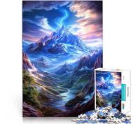 Jigsaw Puzzle for Adults 1000 Pieces Mystical Mountain Valley Mustermontage mit vollständig ineinander greifenden, zufällig geformten Teilen52x38cm