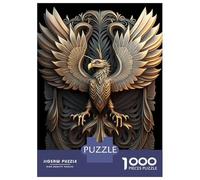 Jigsaw Puzzle for Adults 1000 Pieces Mythology Phoenix Art Deco Jigsaw Puzzle Brain Teaser Game For Family Fun Parent-child Interaction 70x50cm/1000pcs