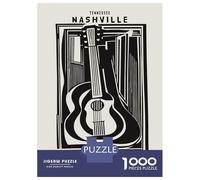 Jigsaw Puzzle for Adults 1000 Pieces, Nashville Country Artwork, Creative Leisure Activity, Perfect, Precision Cut Pieces, 52x38cm/1000pcs