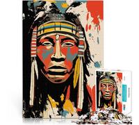 Jigsaw Puzzle for Adults 1000 Pieces Native American Modern Art Educational Games Home Decoration 50x75cm Enhance memory for and Age 14