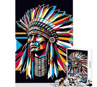 Jigsaw Puzzle for Adults 1000 Pieces Native Americans Wpap Educational Toy Funny Gift for Educational Game Difficult And Challenge Size 38x26cm