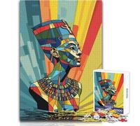 Jigsaw Puzzle for Adults 1000 Pieces Nefertiti Egypt Queen Art Peaceful And Satisfying Pastime Perfect Interlock Precision Cut Toy Size 38x26cm