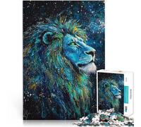 Jigsaw Puzzle for Adults 1000 Pieces neon lion Train your brain and hands 38x52cm is ideal as gifts for the whole family for Age 14+