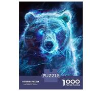 Jigsaw Puzzle for Adults 1000 Pieces Neon Spirit Bear Jigsaw Puzzle Brain Teaser Game Stress Reliever Birthday And Unique Gifts 38x26cm/1000pcs