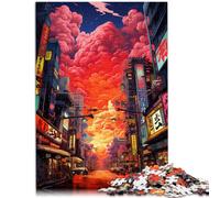 Jigsaw Puzzle for Adults 1000 Pieces neon Tokyo city puzzle game 26x38cm deal as gifts for the whole family for teenager 14+