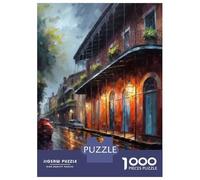 Jigsaw Puzzle for Adults 1000 Pieces New Orleans Art USA Jigsaw Puzzle Brain Teaser Game Stress Reliever Birthday And Unique Gifts 38x26cm/1000pcs