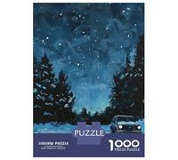 Jigsaw Puzzle for Adults 1000 Pieces Night Drive in The Woods Jigsaws for Adults Toy Wall Decor Improve Memory for Is Ideal As A Gift 52x38cm/1000pcs